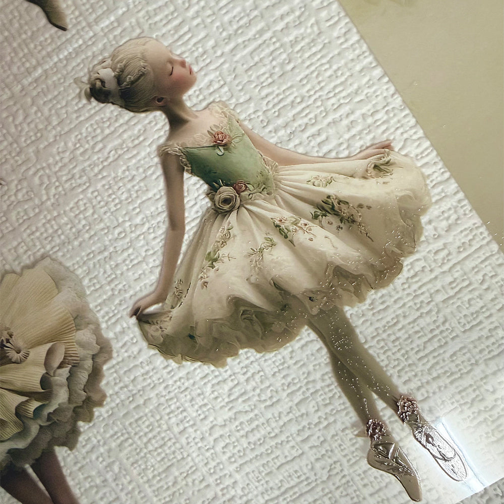 Torn Paper_ Ballerina in Bloom 3D Print PET Tape 200cm TPM 083[1Loop]