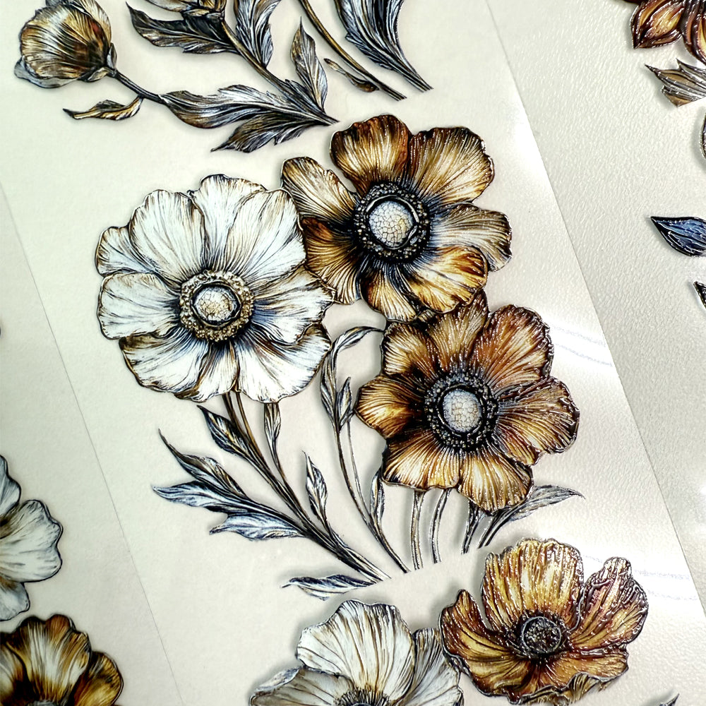 Torn Paper_ Whimsical Textured Blooms 3D Print PET Tape 200cm TPM 024[1Loop]