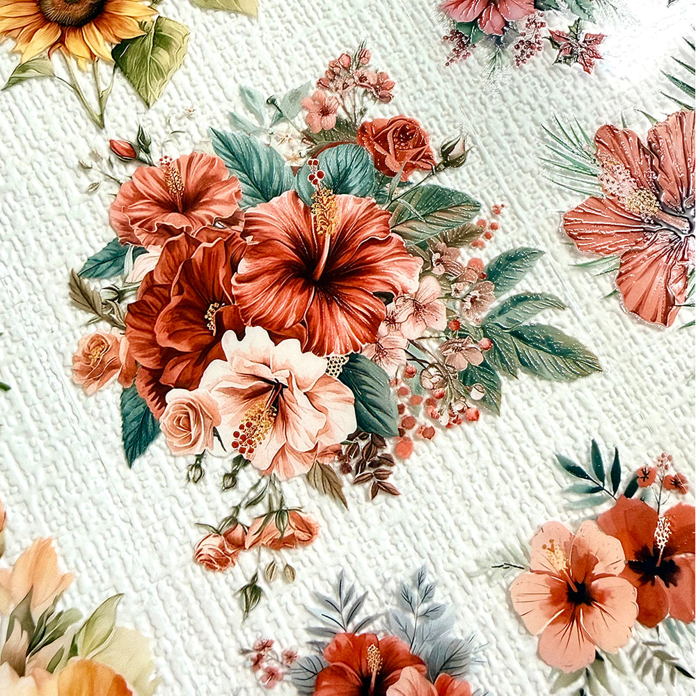 Torn Paper_ A Day Blooming with Flowers 3D Print PET Tape 200cm TPM 074[1Loop]
