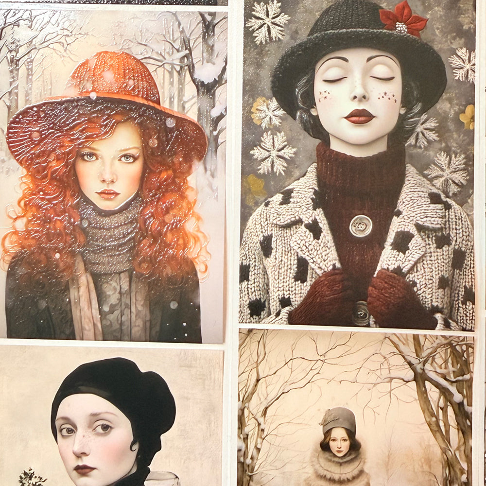 Torn Paper_ The Quiet Winter Girl 3D Print PET Tape 200cm TPM 051[1Loop]