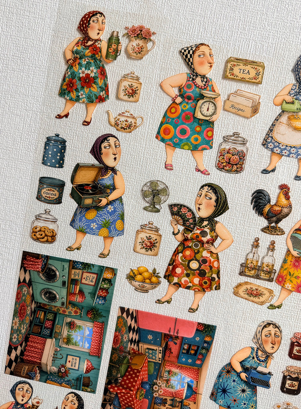 Torn Paper_ The Chatty European Ladies 3D Print PET Tape 200cm TPM 104[1Loop]