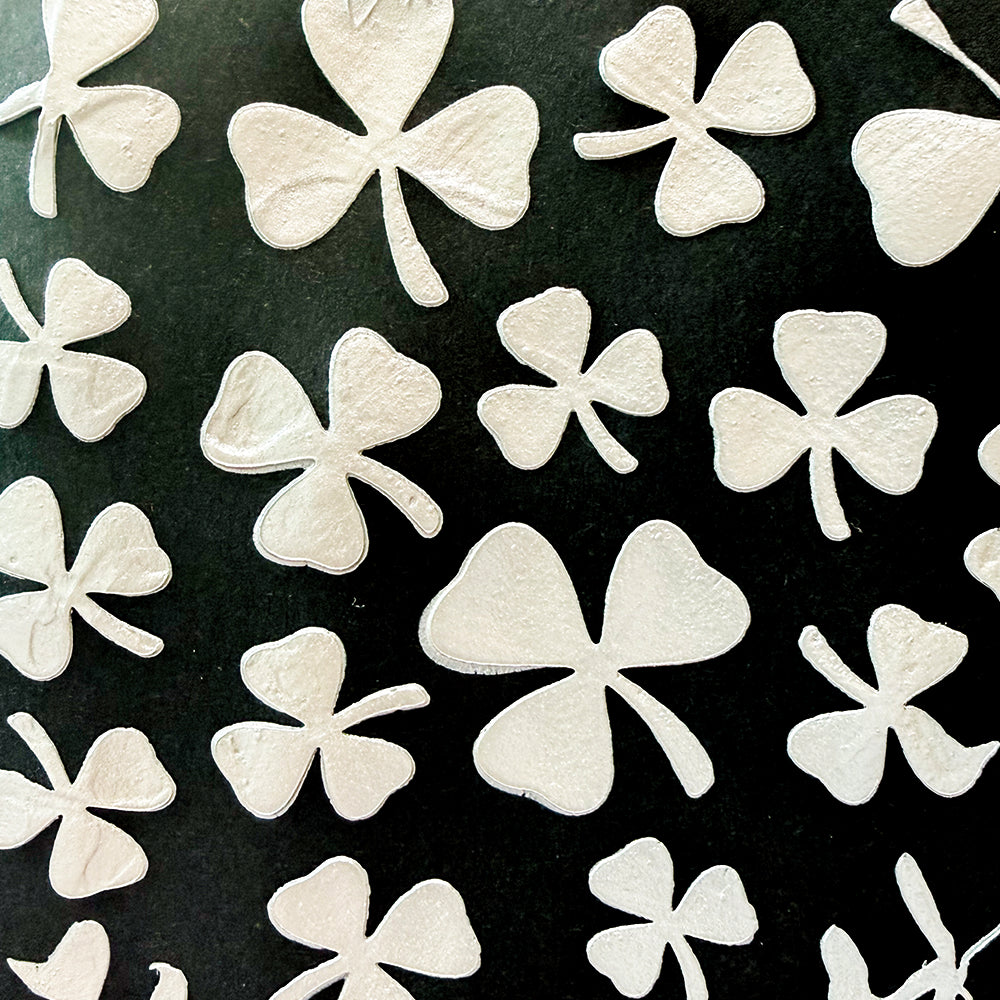 Torn Paper_ Clover Spread Stencil TPS 008