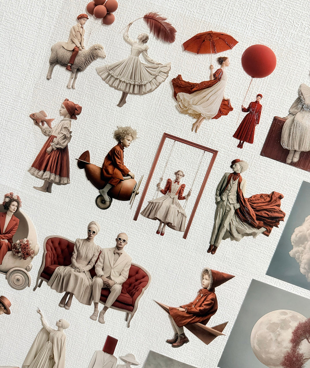 Torn Paper_ Scarlet Storybook 3D Print PET Tape 6m TPM 103[Whole]