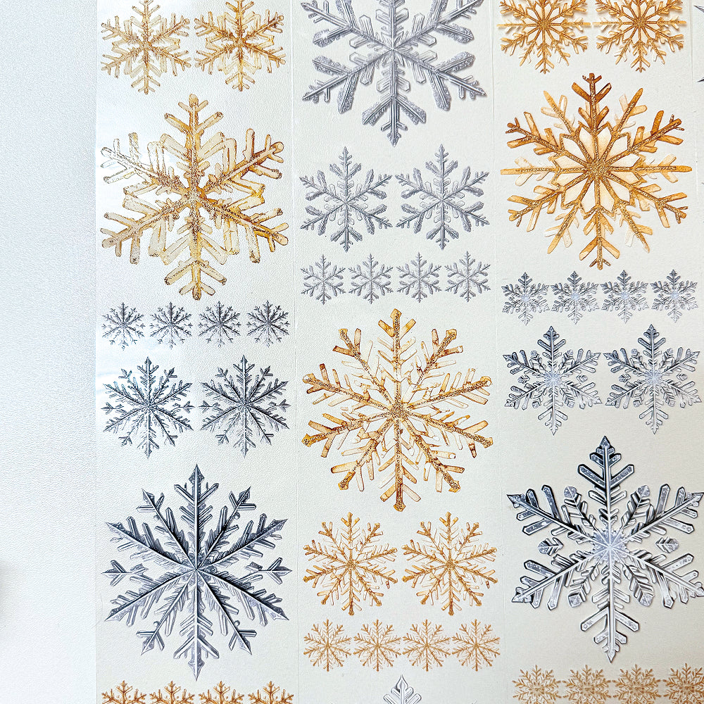 Torn Paper_ Glistening Snowflake 3D Print PET Tape 200cm TPM 045[1Loop]