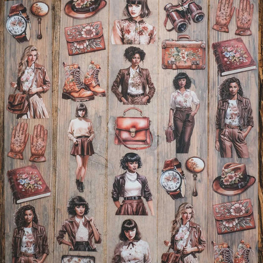 London Gifties_ Old school detective girls 3D Gloss PET Tape 10m[1Loop] LG 296