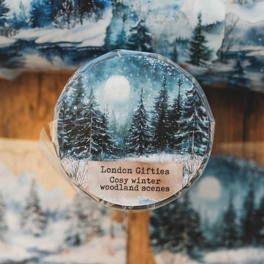 London Gifties_ Cosy winter woodland scenes 3D Gloss Kiss Cut PET Tape 10m[Whole] LG 456