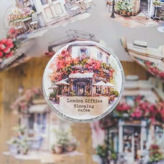 London Gifties_ Blooming cafes matt PET Tape[1Loop] LG 038