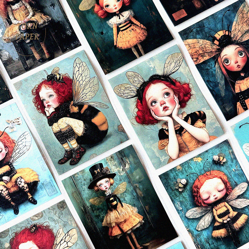 Torn Paper_ Busy bee 3D Print PET Tape 200cm TPM 005[1Loop]