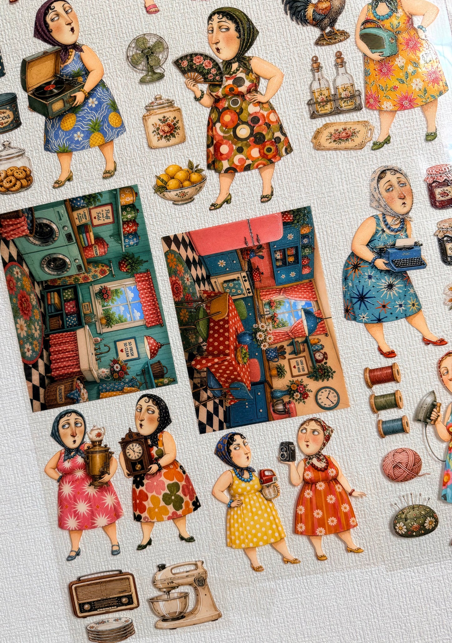 Torn Paper_ The Chatty European Ladies 3D Print PET Tape 200cm TPM 104[1Loop]