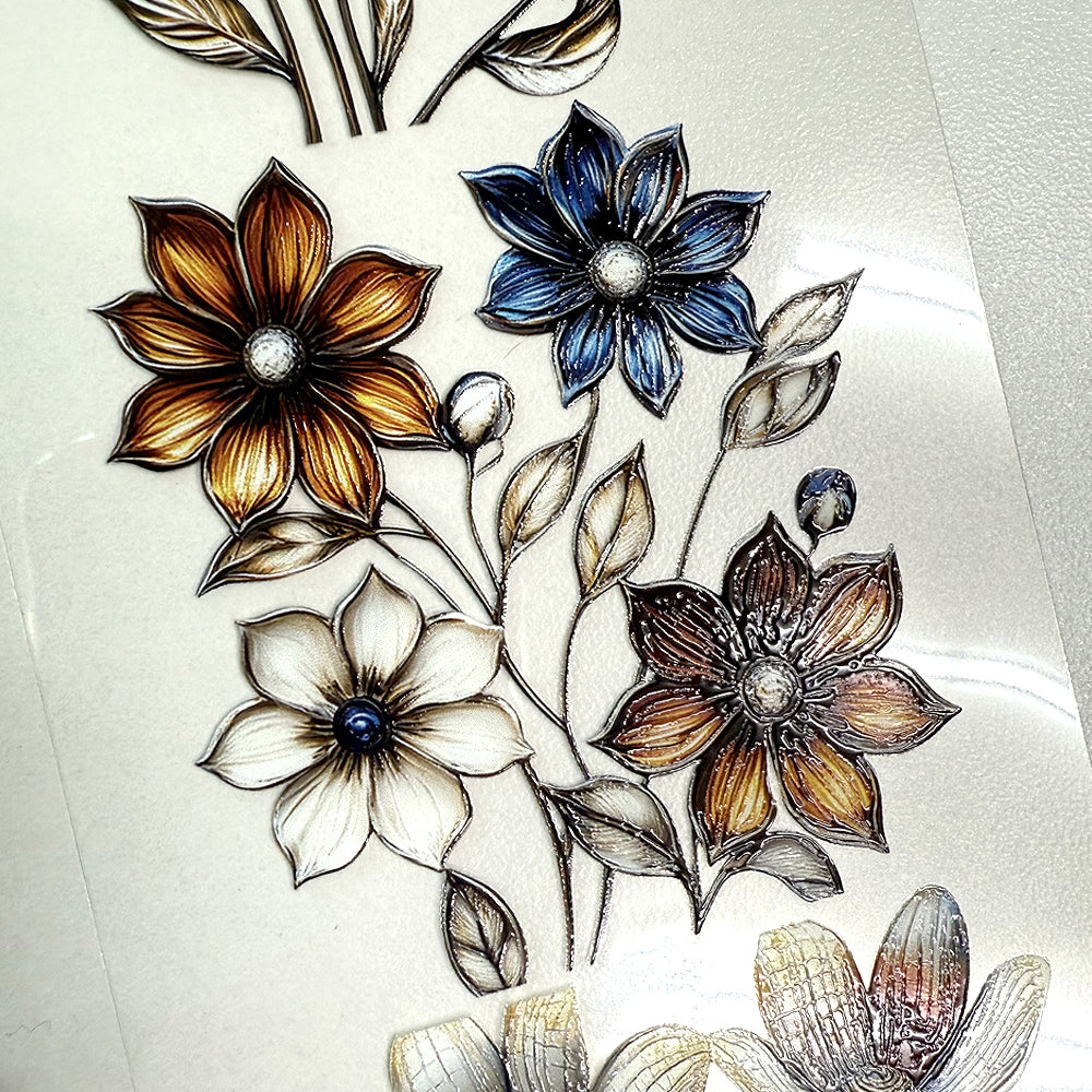 Torn Paper_ Whimsical Textured Blooms 3D Print PET Tape 200cm TPM 024[1Loop]