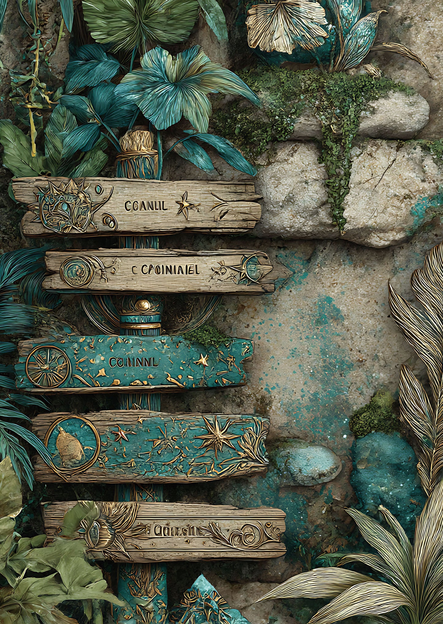 Torn Paper Scrapbooking Papers Witches’ Secret Garden TPB-015