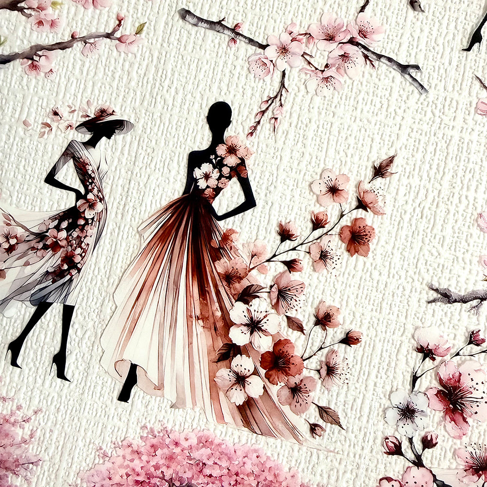 Torn Paper_ Blossom Elegance 3D Print PET Tape 6m TPM 075[Whole]