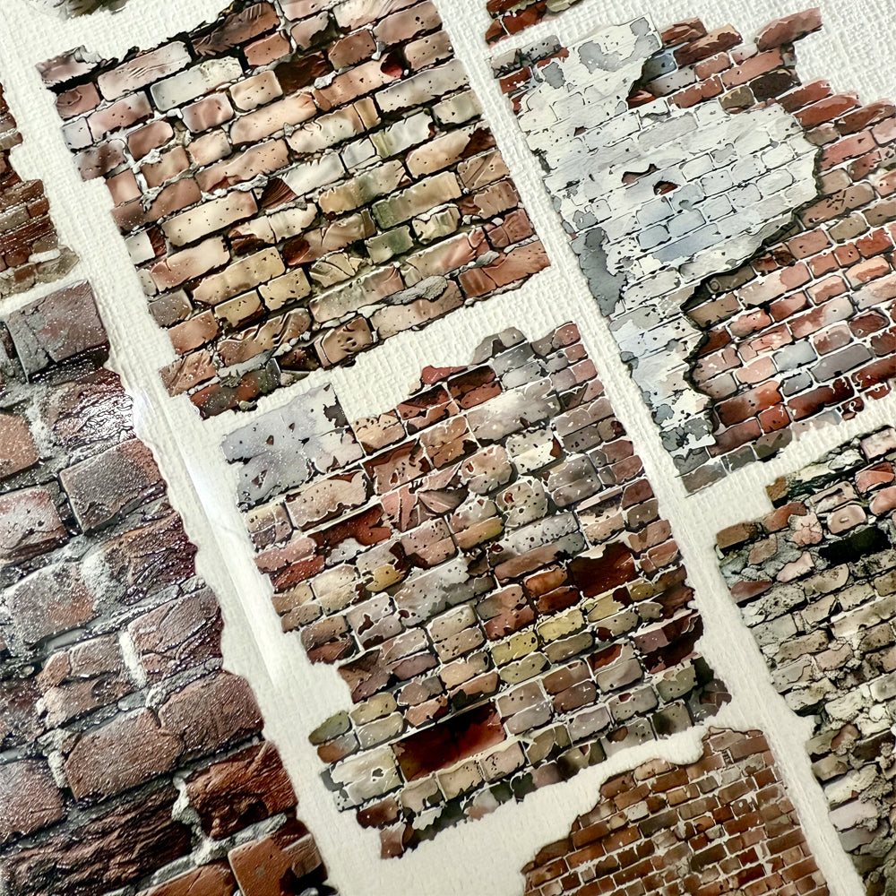 Torn Paper_ Brick Wall Background 3D Print PET Tape 200cm TPM 029[1Loop]