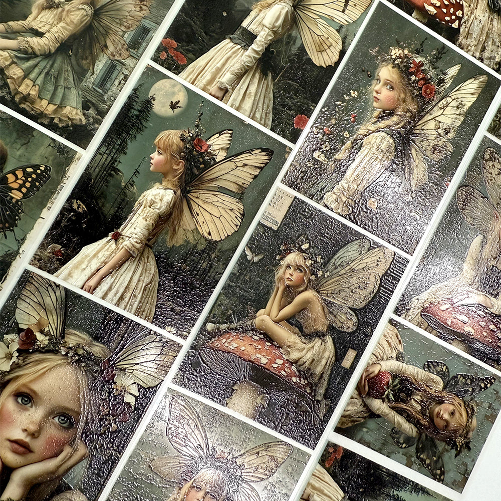 Torn Paper_ A little woodland fairy 3D Print PET Tape 200cm TPM 017[1Loop]
