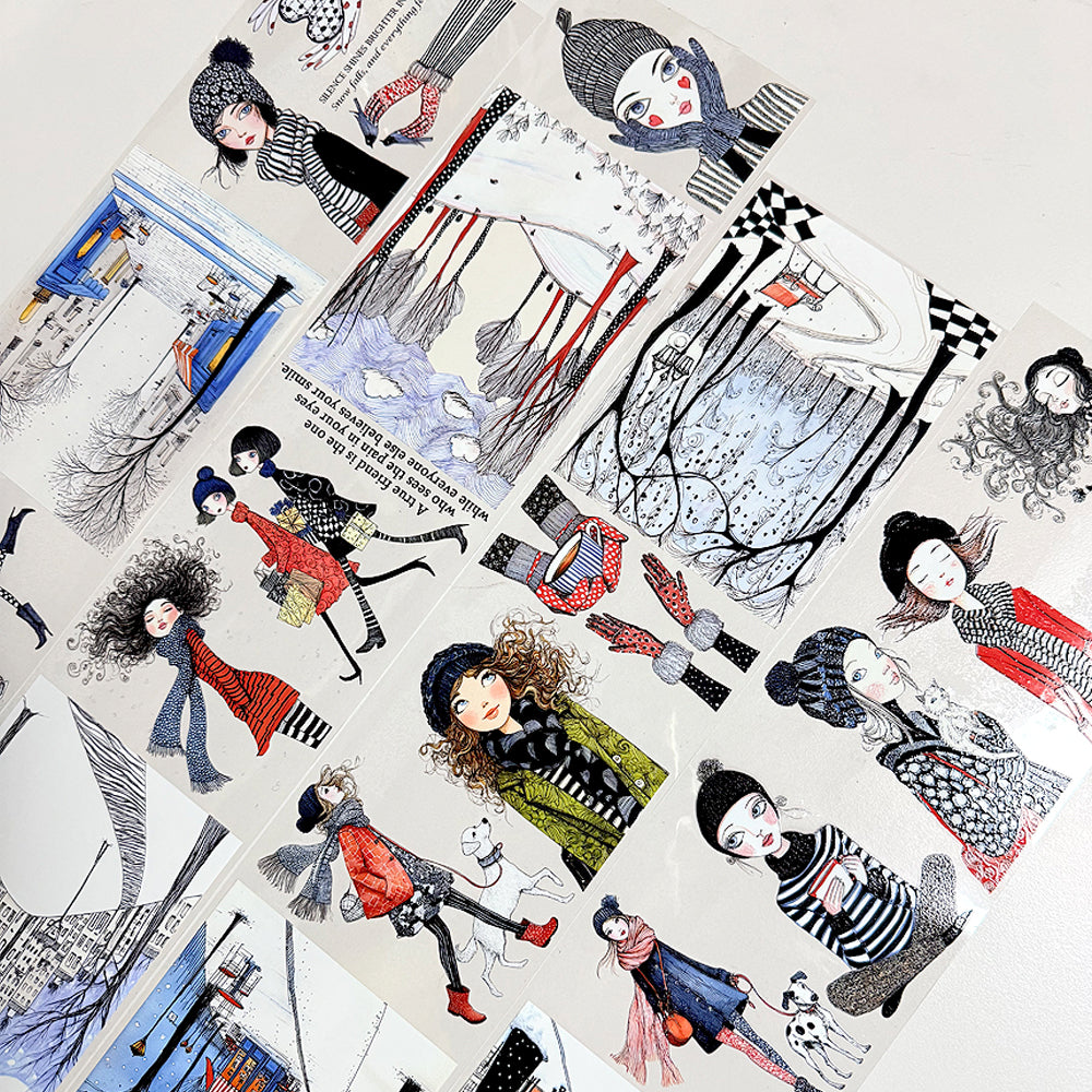 Torn Paper_ Nordic Whimsy Girls 3D Print PET Tape 200cm TPM 048[1Loop]