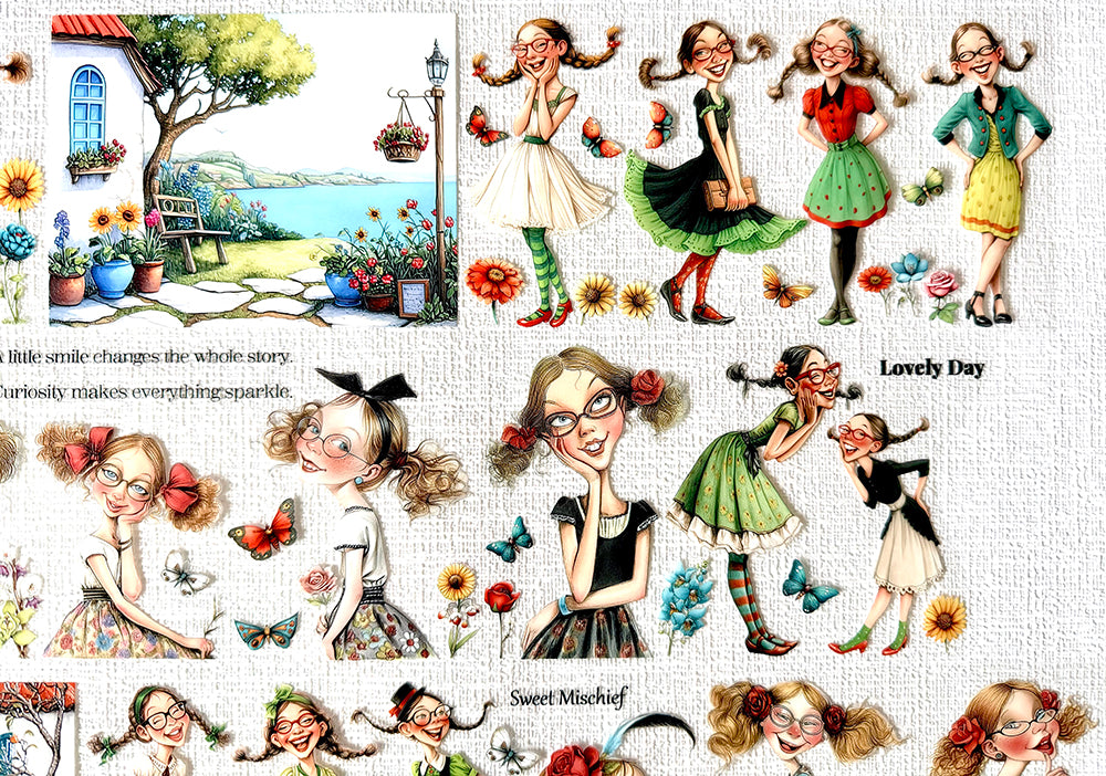 Torn Paper_ Little Miss Mischief 3D Print PET Tape 6m TPM 110[Whole]