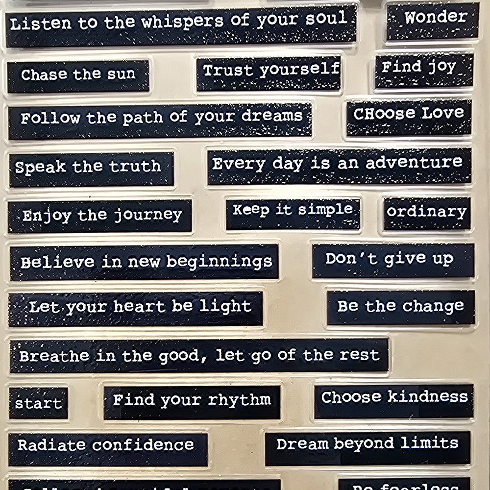 Torn Paper_ Positive Quotes 3D Print PET Stickerbook 10sheets TPM 040