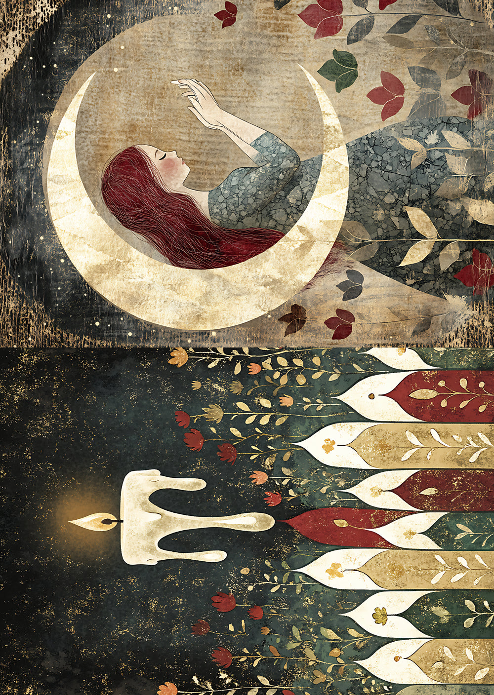 Torn Paper Scrapbooking Papers Whispers Beneath the Moon TPB-034