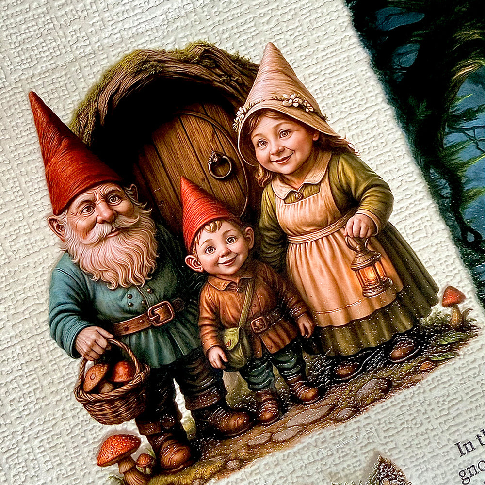 Torn Paper_ Little Gnomes of the Forest 3D Print PET Tape 200cm TPM 086[1Loop]