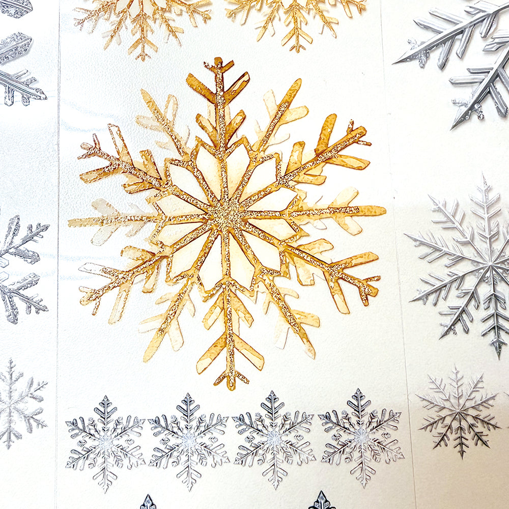 Torn Paper_ Glistening Snowflake 3D Print PET Tape 200cm TPM 045[1Loop]