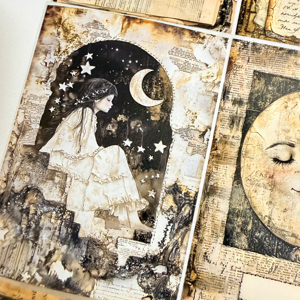 Torn Paper_ Moonlight Whispers 3D Print PET Tape 200cm TPM 047[1Loop]