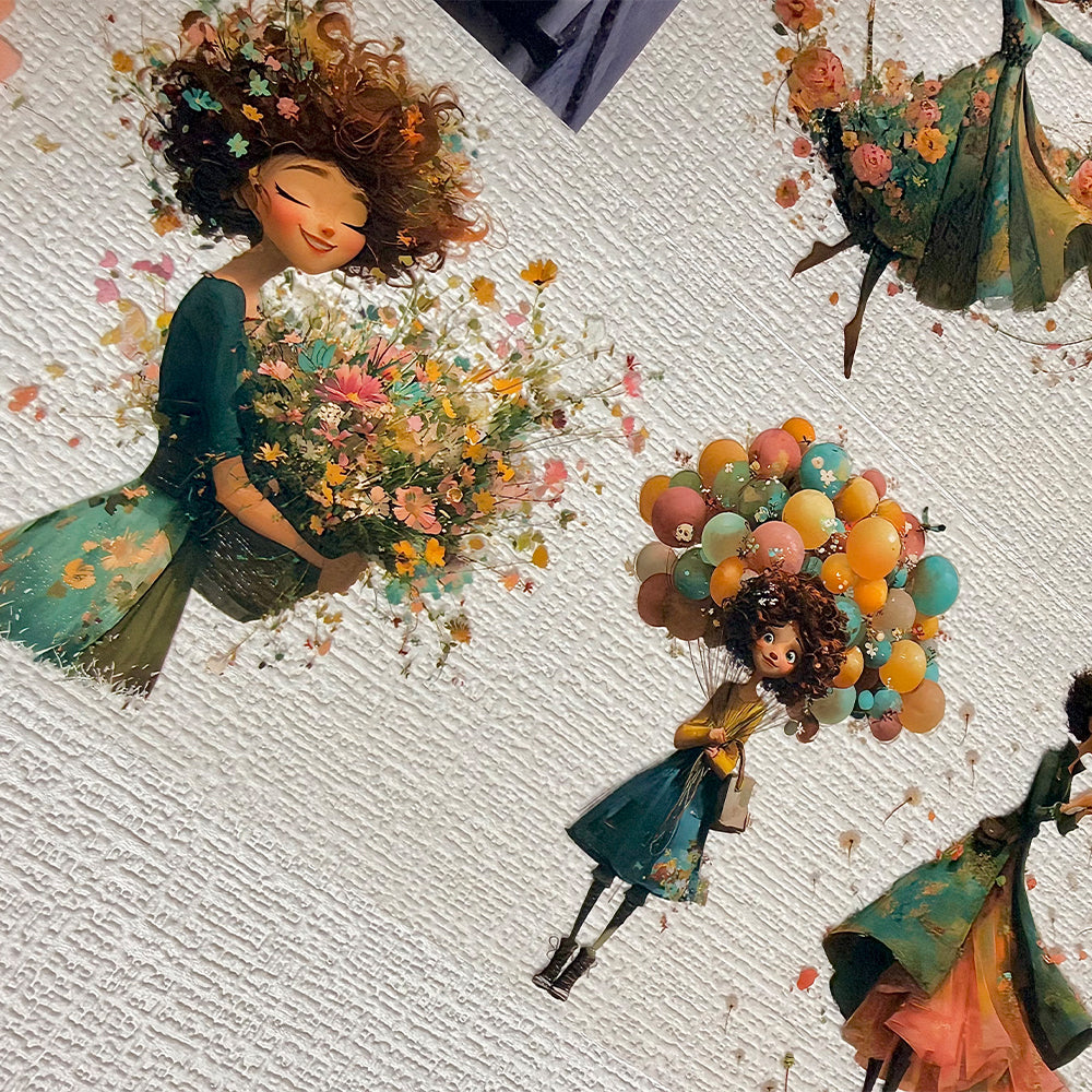 Torn Paper_ Petal Waltz Girls 3D Print PET Tape 6m TPM 087[Whole]