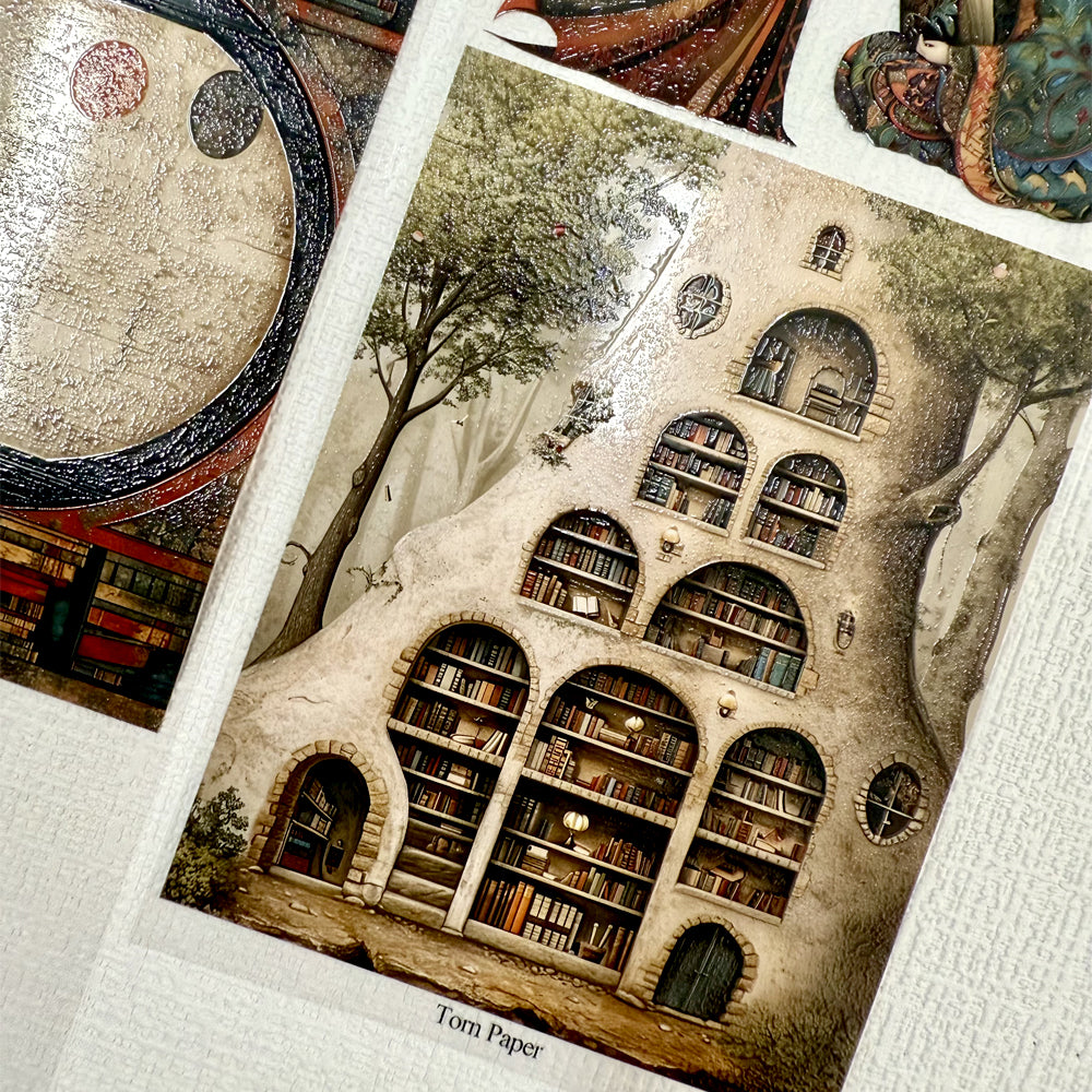 Torn Paper_  Bohemian Reading Dolls 3D Print PET Tape 200cm TPM 028[1Loop]