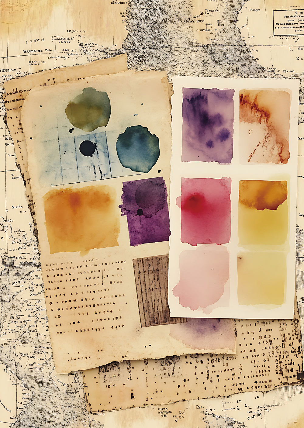 Torn Paper Scrapbooking Papers Color Theory TPB-027