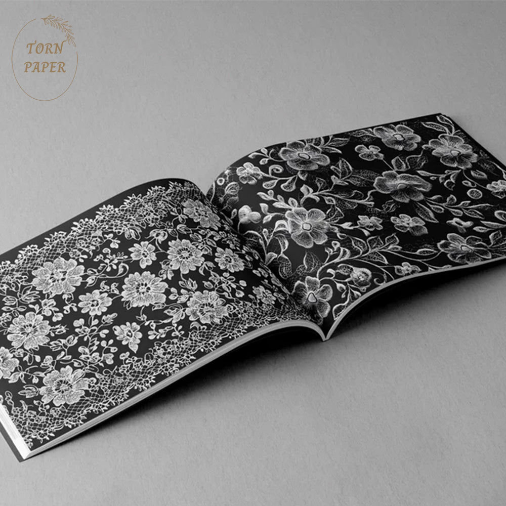SBRC Decorative Paper Pad Black Doilie SR 091
