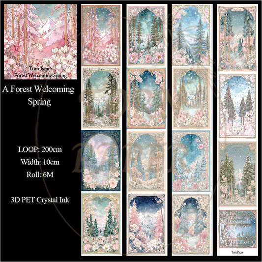 Torn Paper_ A Forest Welcoming Spring 3D Print PET Tape 200cm TPM 073[1Loop]