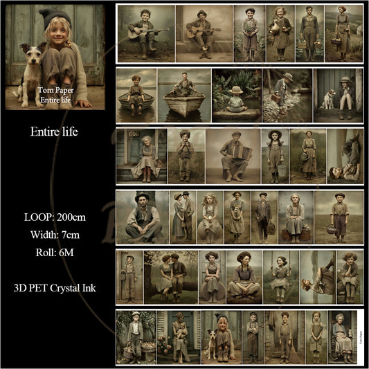 Torn Paper_ Entire life 3D Print PET Tape 200cm TPM 019[1Loop]