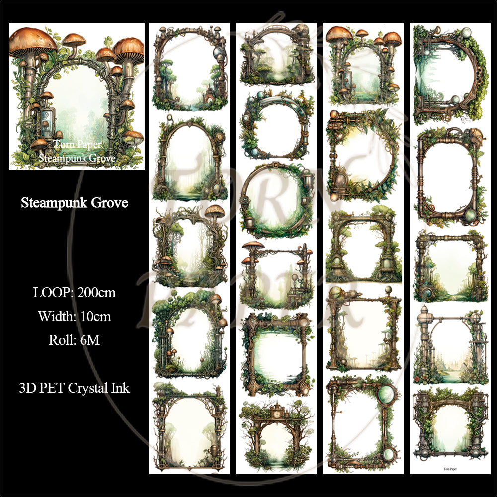 Torn Paper_ Steampunk Grove 3D Print PET Tape 200cm TPM 033[1Loop]