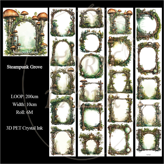 Torn Paper_ Steampunk Grove 3D Print PET Tape 200cm TPM 033[1Loop]