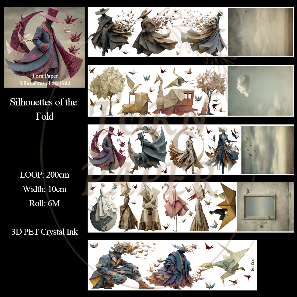 Torn Paper_ Silhouettes of the Fold 3D Print PET Tape 200cm TPM 088[1Loop]