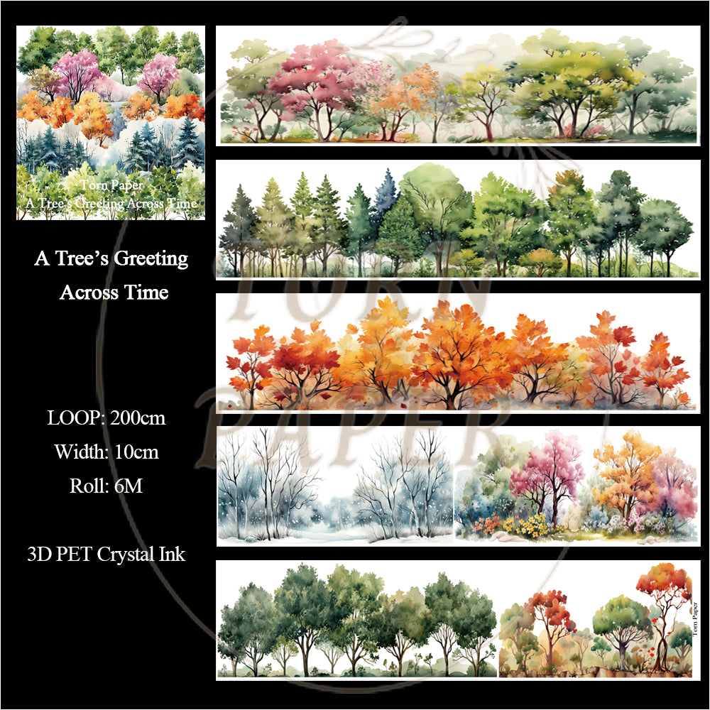 Torn Paper_ A Tree’s Greeting Across Time 3D Ptint PET Tape 200cm TPM 034(1Loop)