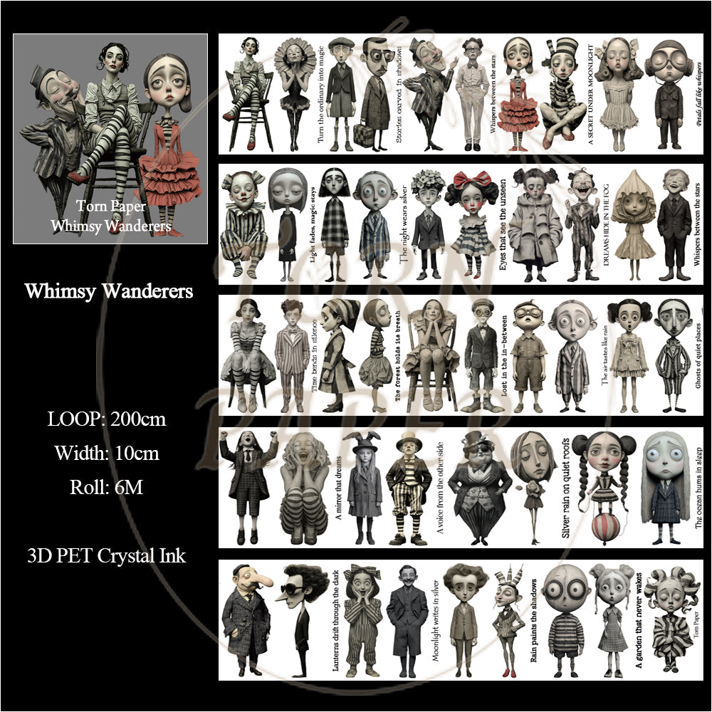 Torn Paper_ Whimsy Wanderers 3D Print PET Tape 6m TPM 036[Whole]