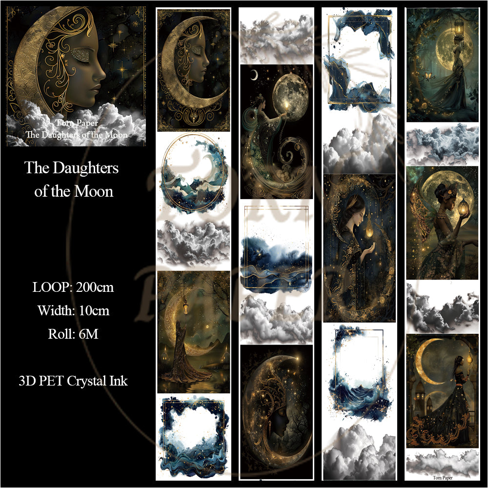 Torn Paper_ The Daughters of the Moon 3D Print PET Tape 200cm TPM 077[1Loop]