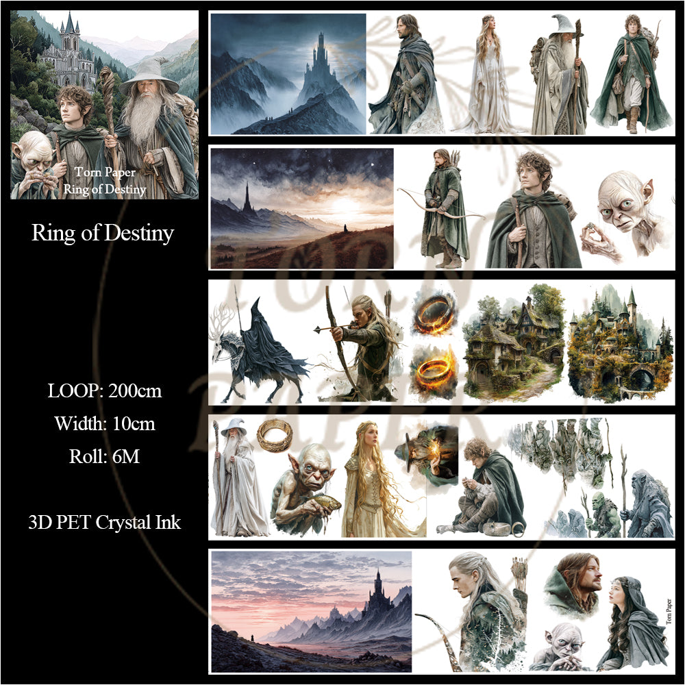 Torn Paper_ Ring of Destiny 3D Print PET Tape 6m TPM 067[Whole]