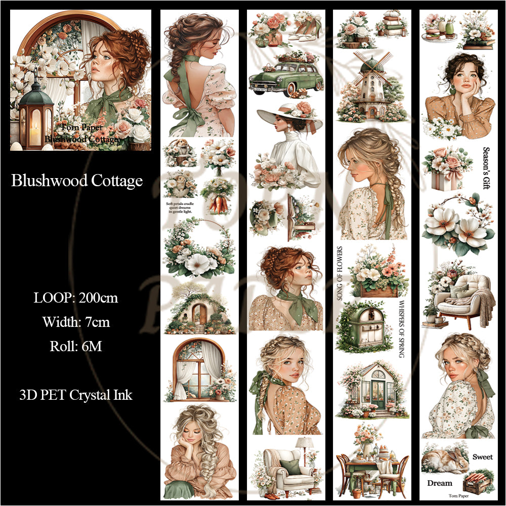 Torn Paper_ Blushwood Cottage 3D Print PET Tape 200cm TPM 076[1Loop]