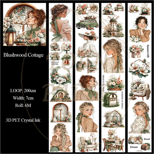 Torn Paper_ Blushwood Cottage 3D Print PET Tape 200cm TPM 076[1Loop]