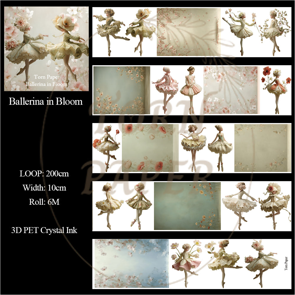 Torn Paper_ Ballerina in Bloom 3D Print PET Tape 200cm TPM 083[1Loop]