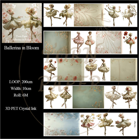 Torn Paper_ Ballerina in Bloom 3D Print PET Tape 200cm TPM 083[1Loop]