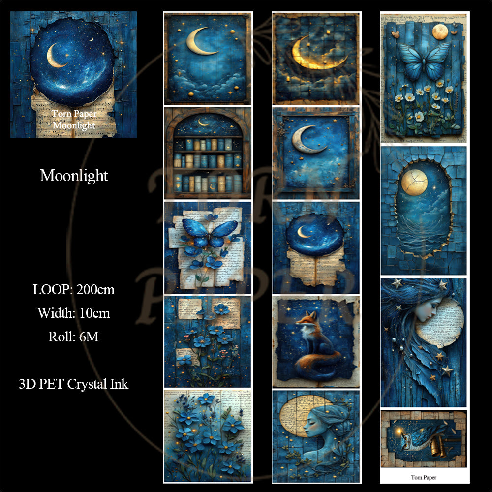 Torn Paper_ Moonlight 3D Print PET Tape 6m TPM 059[Whole]