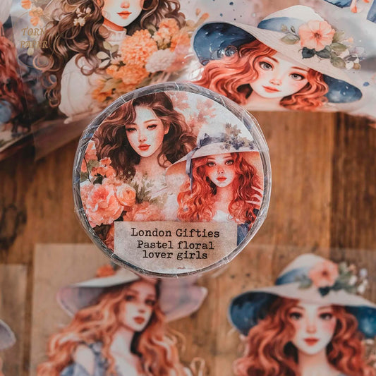 London Gifties_ pastel foral lover girls 3D Gloss PET Tape 10m[Whole] LG 223