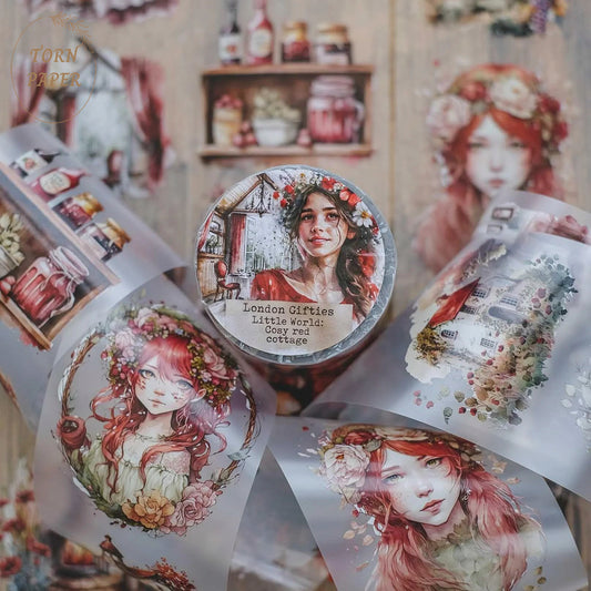 London Gifties_ Little world: cosy red cottage matt PET Tape[1Loop] LG 049