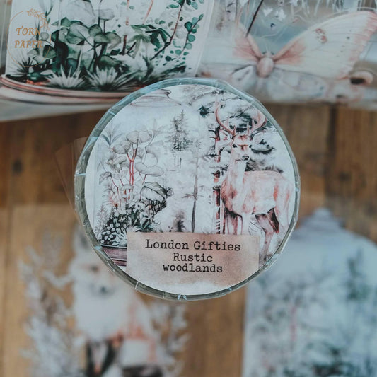 London Gifties_ Rustic woodlands 3D Gloss Kiss Cut PET Tape 10m[1Loop] LG 413