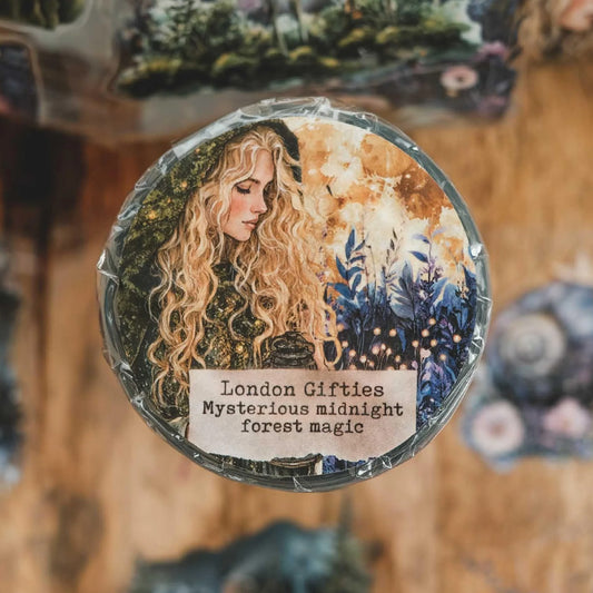 London Gifties_ Mysterious midnight forest magic 3D Gloss Kiss Cut PET Tape 125cm[1Loop] LG 602