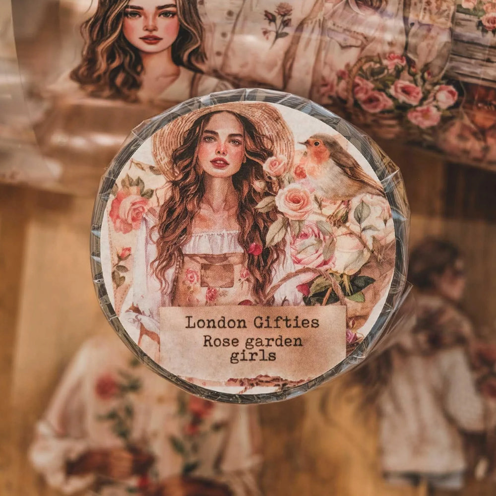 London Gifties_ Rose garden girls 3D Gloss Kiss Cut PET Tape 10m[Whole] LG 464