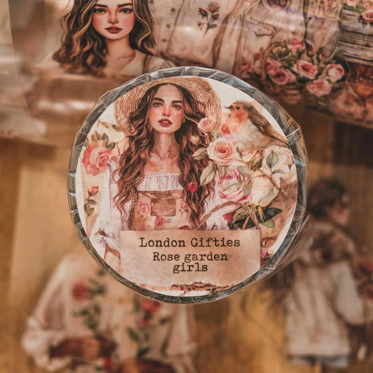 London Gifties_ Rose garden girls 3D Gloss Kiss Cut PET Tape 10m[Whole] LG 464