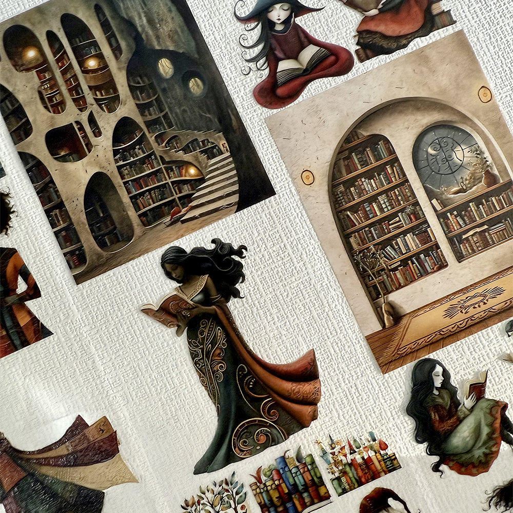 Torn Paper_  Bohemian Reading Dolls 3D Print PET Tape 200cm TPM 028[1Loop]